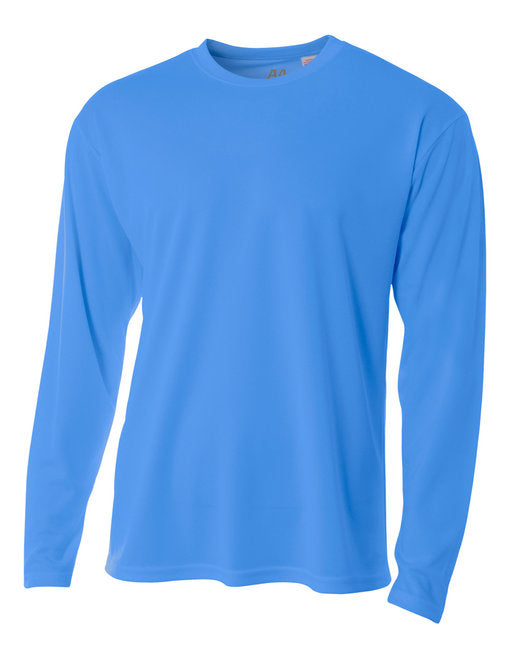 N3253 A4 Men's Birds-Eye Mesh Long Sleeve T-Shirt