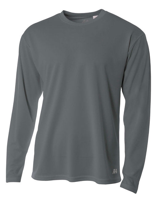 N3253 A4 Men's Birds-Eye Mesh Long Sleeve T-Shirt