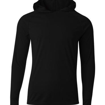 NB3409 A4 Youth Long Sleeve Hooded T-Shirt