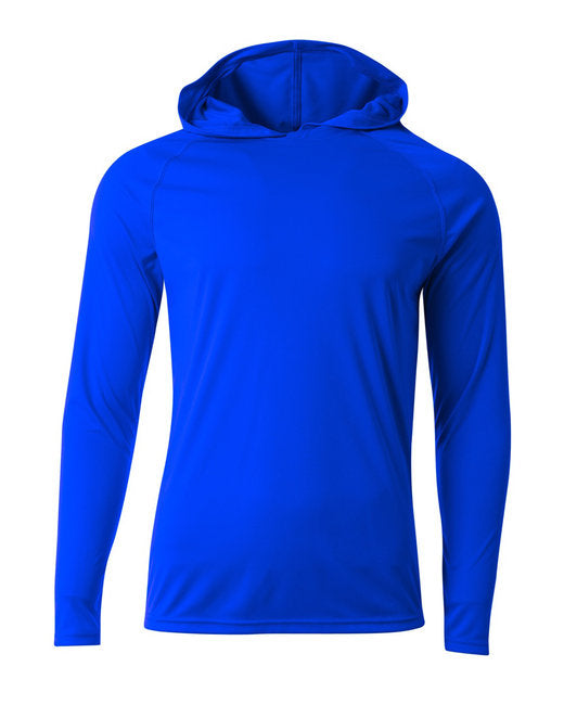 NB3409 A4 Youth Long Sleeve Hooded T-Shirt