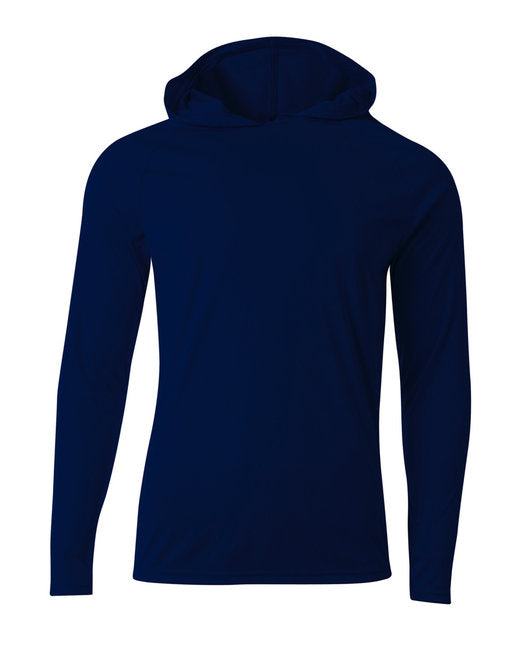 N3409 A4 Men's Cooling Performance Long-Sleeve Hooded T-shirt