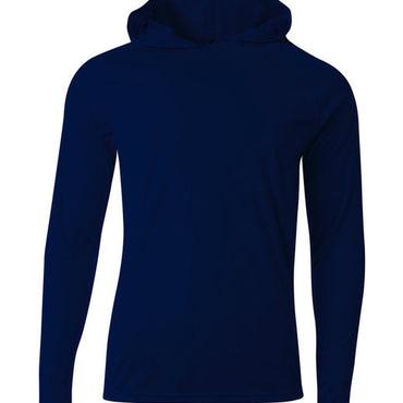 NB3409 A4 Youth Long Sleeve Hooded T-Shirt