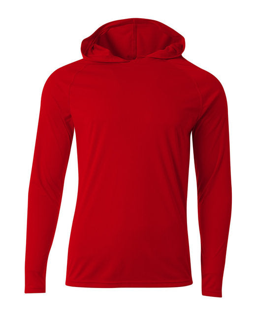 NB3409 A4 Youth Long Sleeve Hooded T-Shirt