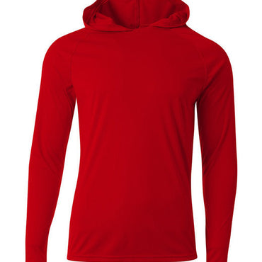 NB3409 A4 Youth Long Sleeve Hooded T-Shirt