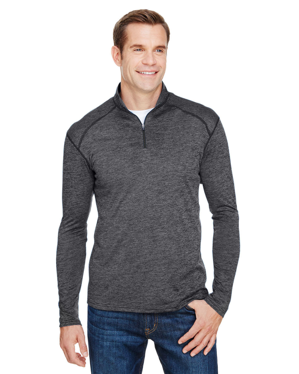 N4010 A4 Men's Tonal Space-Dye Quarter-Zip