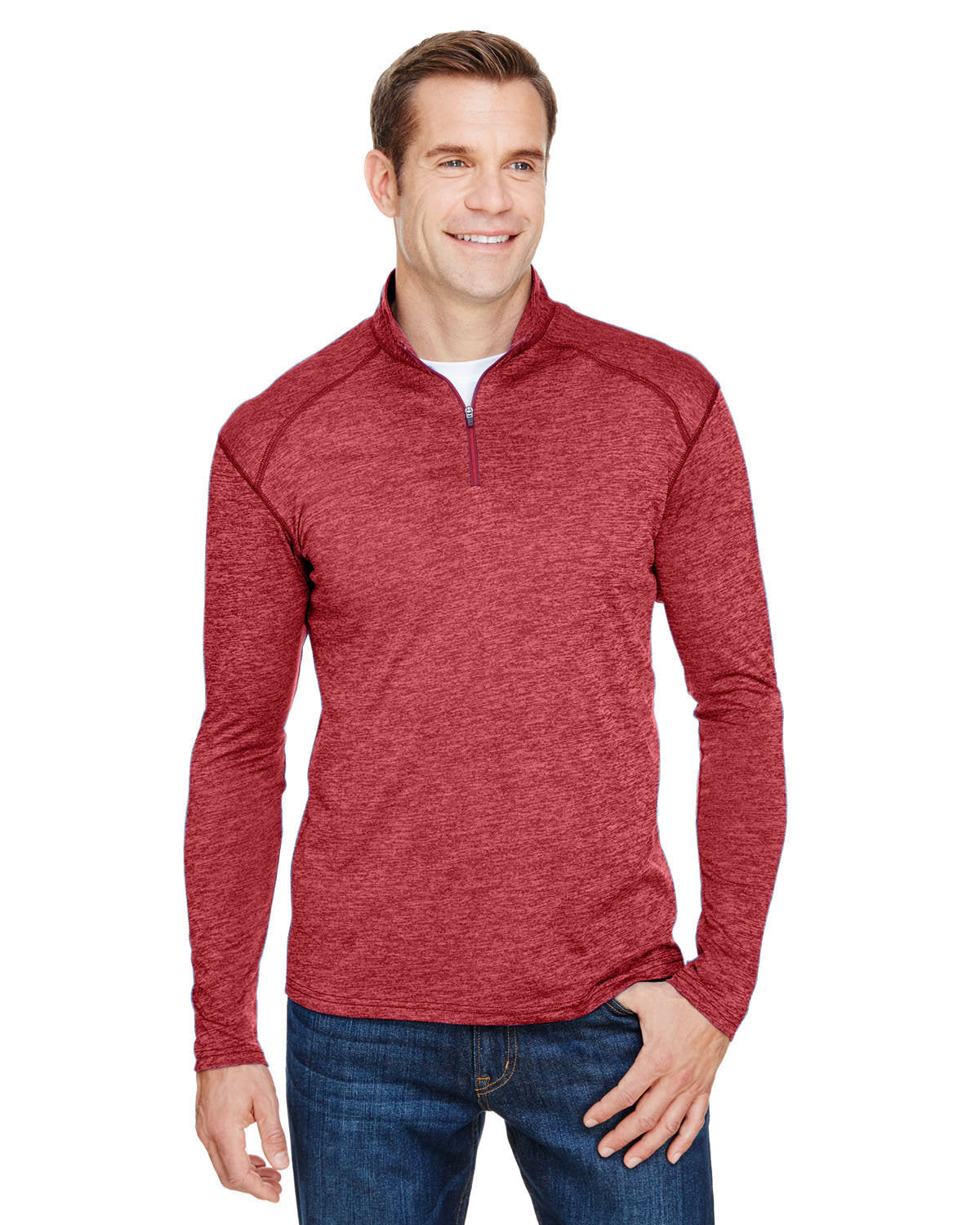 N4010 A4 Men's Tonal Space-Dye Quarter-Zip