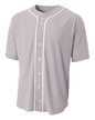 N4184 A4 Shorts Sleeve Full Button Baseball Top