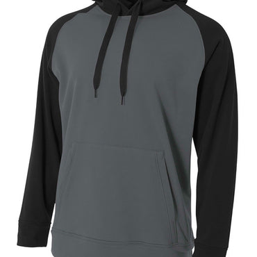 N4234 A4 Men's Color Block Tech Fleece Hoodie