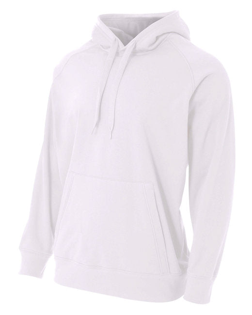 N4237 A4 Men's Solid Tech Fleece Hoodie