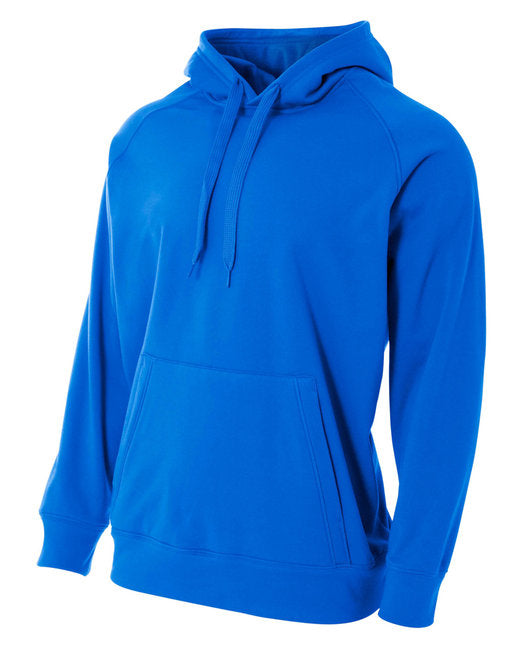 N4237 A4 Men's Solid Tech Fleece Hoodie