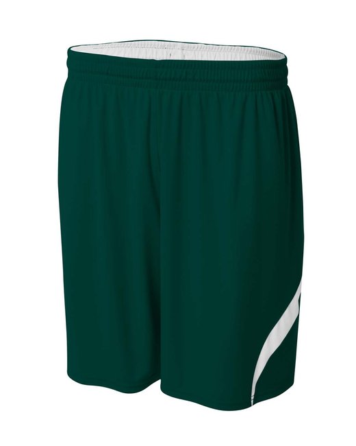 NB5364 A4 Youth Performance Double/Double Reversible Basketball Short