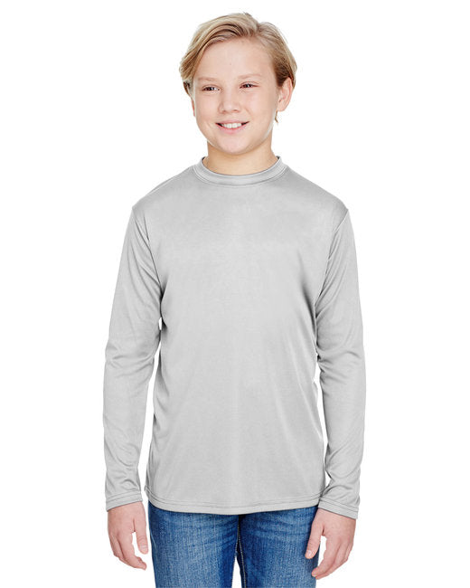 NB3165 A4 Youth Long Sleeve Cooling Performance Crew Shirt