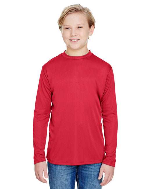 NB3165 A4 Youth Long Sleeve Cooling Performance Crew Shirt