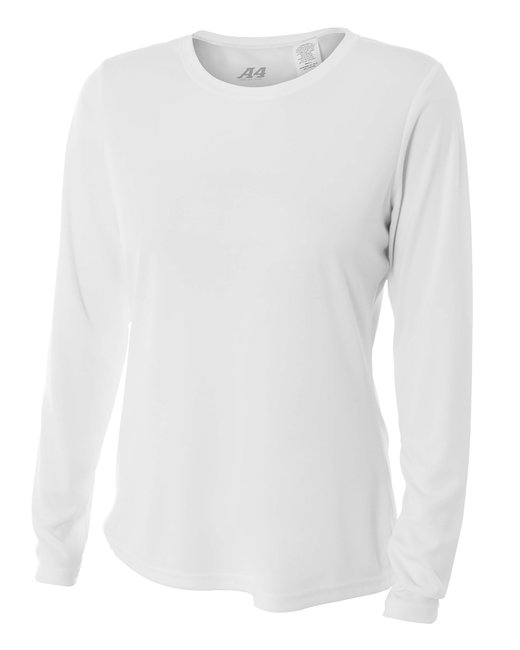 NW3002 A4 Ladies' Long Sleeve Cooling Performance Crew Shirt