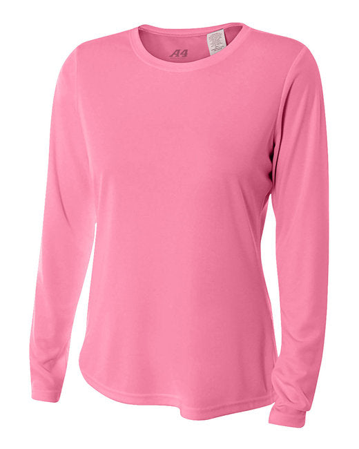 NW3002 A4 Ladies' Long Sleeve Cooling Performance Crew Shirt