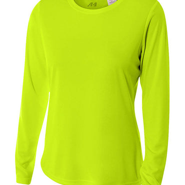 NW3002 A4 Ladies' Long Sleeve Cooling Performance Crew Shirt