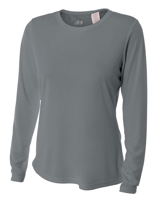 NW3002 A4 Ladies' Long Sleeve Cooling Performance Crew Shirt