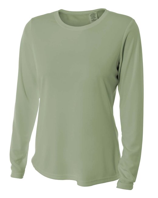 NW3002 A4 Ladies' Long Sleeve Cooling Performance Crew Shirt