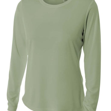 NW3002 A4 Ladies' Long Sleeve Cooling Performance Crew Shirt