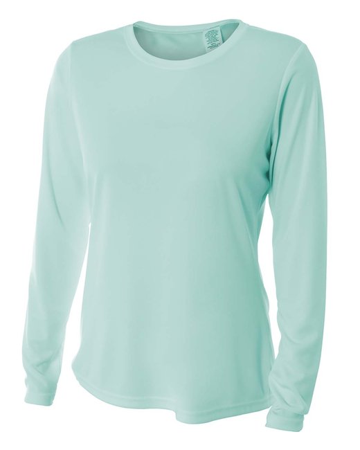 NW3002 A4 Ladies' Long Sleeve Cooling Performance Crew Shirt