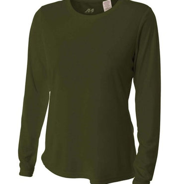 NW3002 A4 Ladies' Long Sleeve Cooling Performance Crew Shirt