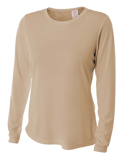 NW3002 A4 Ladies' Long Sleeve Cooling Performance Crew Shirt