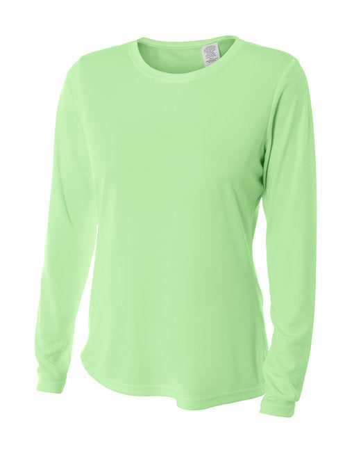 NW3002 A4 Ladies' Long Sleeve Cooling Performance Crew Shirt