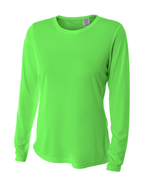 NW3002 A4 Ladies' Long Sleeve Cooling Performance Crew Shirt