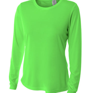 NW3002 A4 Ladies' Long Sleeve Cooling Performance Crew Shirt