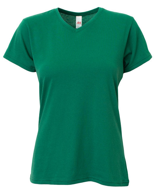 NW3013 A4 Ladies' Softek V-Neck T-Shirt