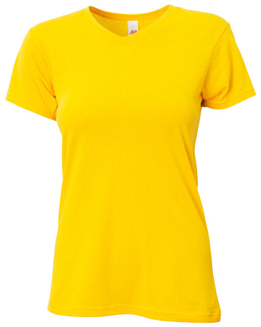 NW3013 A4 Ladies' Softek V-Neck T-Shirt