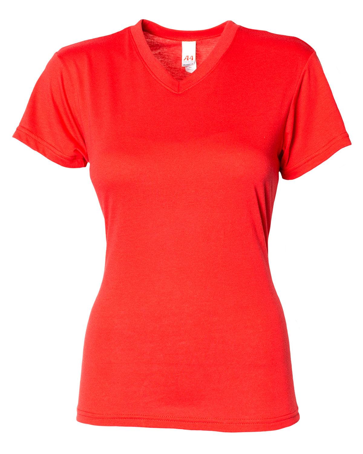 NW3013 A4 Ladies' Softek V-Neck T-Shirt