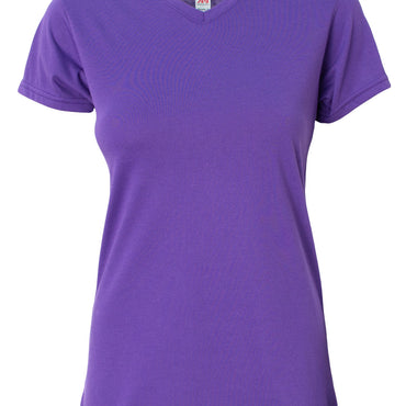 NW3013 A4 Ladies' Softek V-Neck T-Shirt