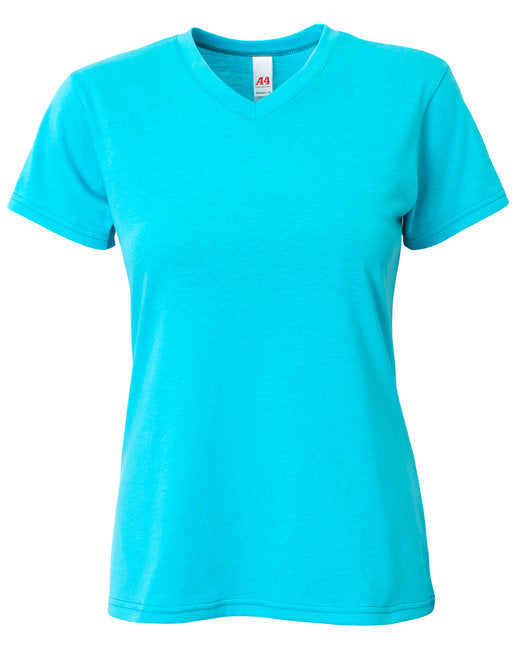 NW3013 A4 Ladies' Softek V-Neck T-Shirt