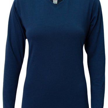 NW3029 A4 Ladies' Long-Sleeve Softek V-Neck T-Shirt