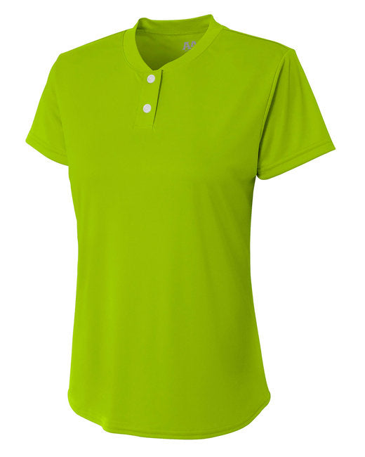 NW3143 A4 Ladies' Tek 2-Button Henley Shirt