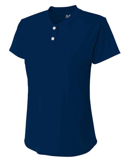 NW3143 A4 Ladies' Tek 2-Button Henley Shirt