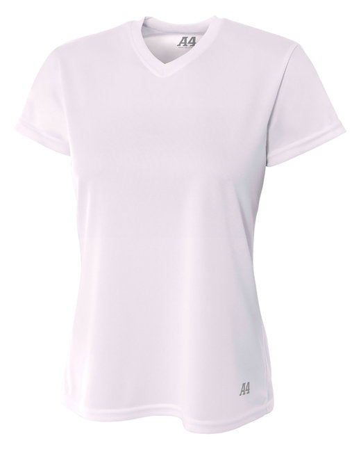 NW3254 A4 Ladies' Birds-Eye Mesh V-Neck T-Shirt