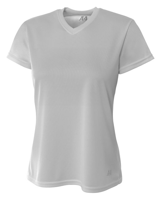 NW3254 A4 Ladies' Birds-Eye Mesh V-Neck T-Shirt