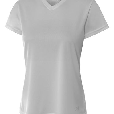 NW3254 A4 Ladies' Birds-Eye Mesh V-Neck T-Shirt