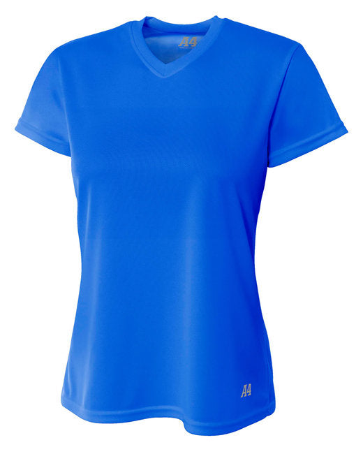 NW3254 A4 Ladies' Birds-Eye Mesh V-Neck T-Shirt