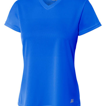 NW3254 A4 Ladies' Birds-Eye Mesh V-Neck T-Shirt