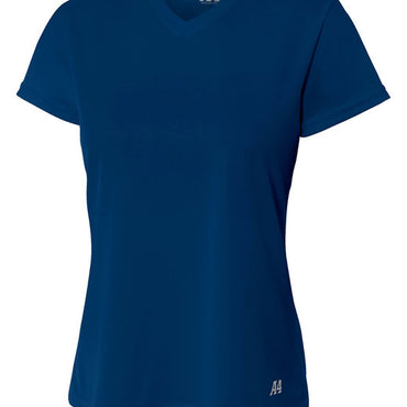 NW3254 A4 Ladies' Birds-Eye Mesh V-Neck T-Shirt