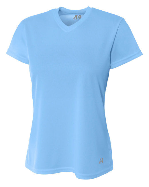 NW3254 A4 Ladies' Birds-Eye Mesh V-Neck T-Shirt