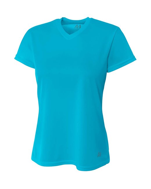 NW3254 A4 Ladies' Birds-Eye Mesh V-Neck T-Shirt