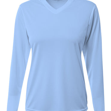 NW3425 A4 Ladies' Long-Sleeve Sprint V-Neck T-Shirt