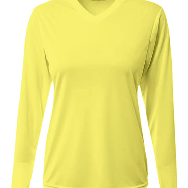 NW3425 A4 Ladies' Long-Sleeve Sprint V-Neck T-Shirt