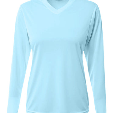 NW3425 A4 Ladies' Long-Sleeve Sprint V-Neck T-Shirt