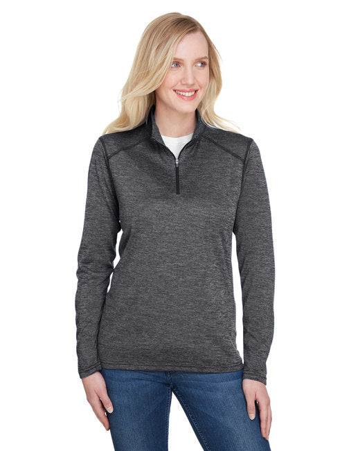 NW4010 A4 Ladies' Tonal Space-Dye Quarter-Zip