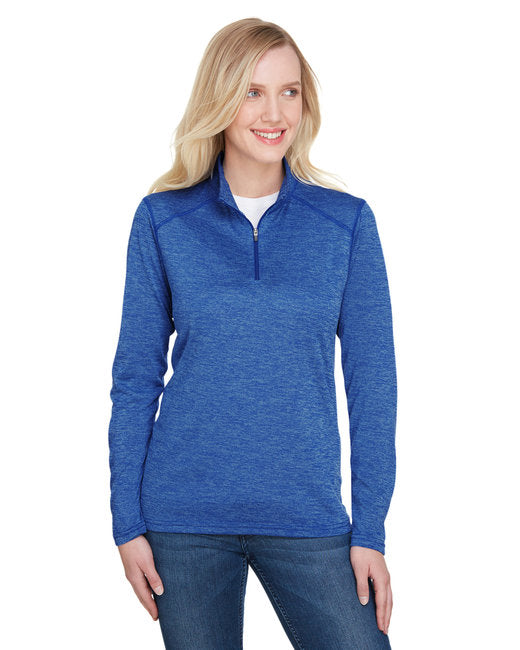 NW4010 A4 Ladies' Tonal Space-Dye Quarter-Zip